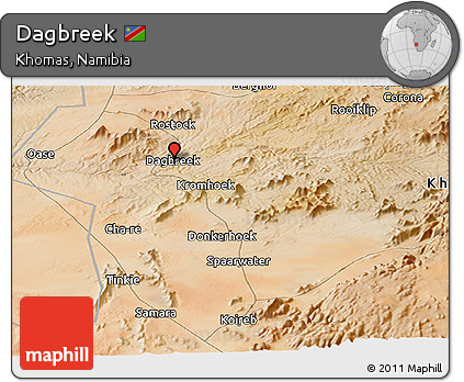 Satellite Panoramic Map of Dagbreek