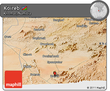 Satellite Panoramic Map of Koireb