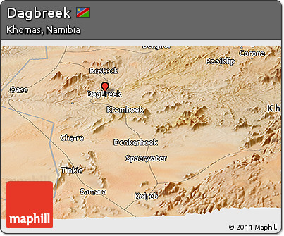 Satellite Panoramic Map of Dagbreek