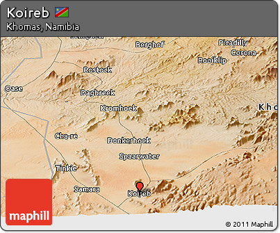 Satellite Panoramic Map of Koireb