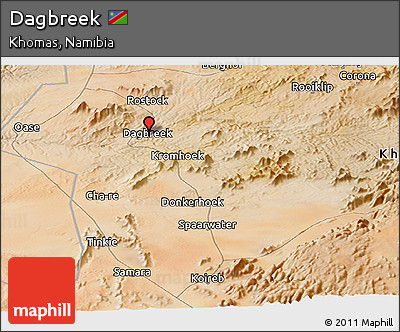 Satellite Panoramic Map of Dagbreek