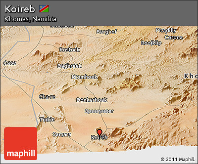 Satellite Panoramic Map of Koireb