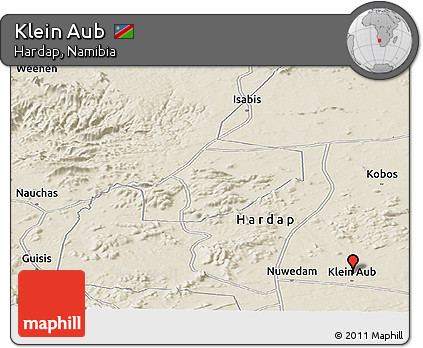 Shaded Relief Panoramic Map of Klein Aub