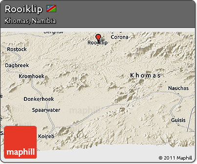 Shaded Relief Panoramic Map of Rooiklip