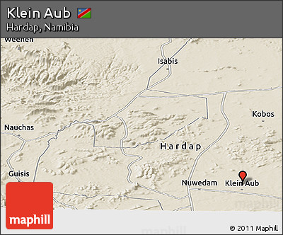 Shaded Relief Panoramic Map of Klein Aub