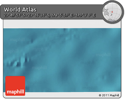 Satellite 3D Map of the Area around 23° 33' 11" S, 178° 34' 29" E