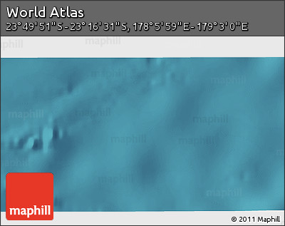 Satellite 3D Map of the Area around 23° 33' 11" S, 178° 34' 29" E