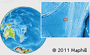 Physical Location Map of the area around 23° 33' 11" S, 179° 16' 30" E