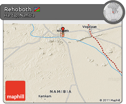 Shaded Relief 3D Map of Rehoboth