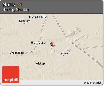Shaded Relief 3D Map of Naris