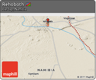 Shaded Relief 3D Map of Rehoboth
