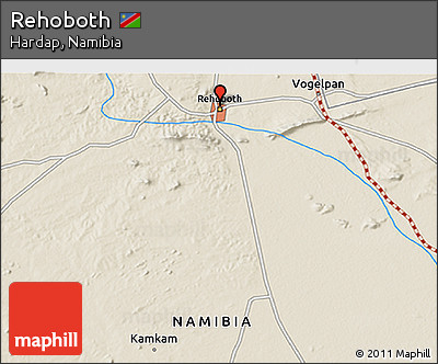 Shaded Relief 3D Map of Rehoboth