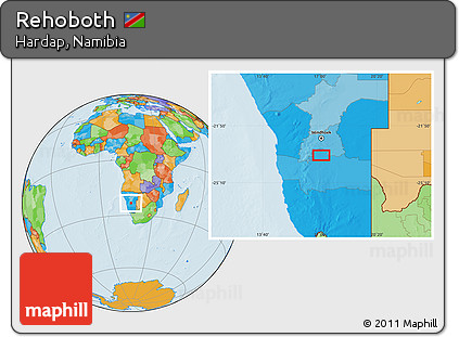 Political Location Map of Rehoboth
