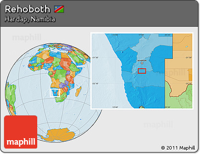 Political Location Map of Rehoboth