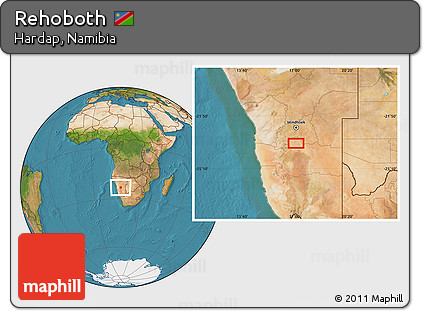 Satellite Location Map of Rehoboth
