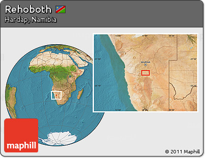 Satellite Location Map of Rehoboth