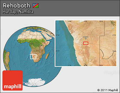 Satellite Location Map of Rehoboth