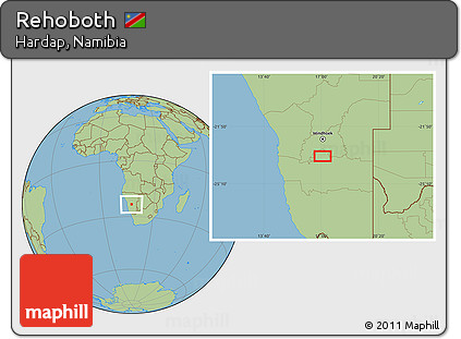 Savanna Style Location Map of Rehoboth