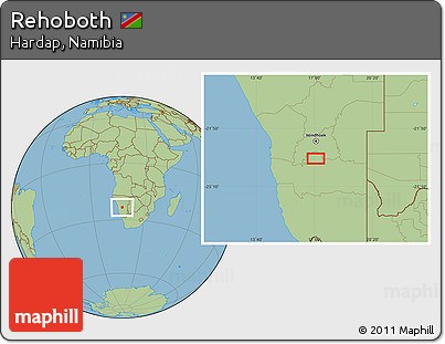 Savanna Style Location Map of Rehoboth