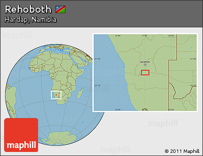 Savanna Style Location Map of Rehoboth
