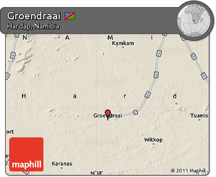Shaded Relief Map of Groendraai
