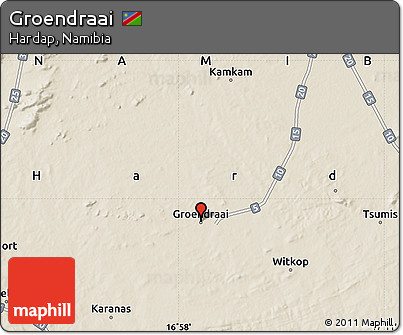 Shaded Relief Map of Groendraai