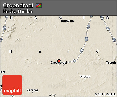 Shaded Relief Map of Groendraai