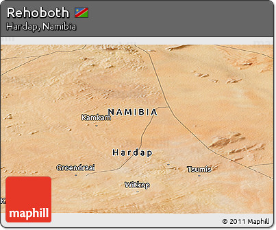 Satellite Panoramic Map of Rehoboth