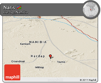Shaded Relief Panoramic Map of Naris