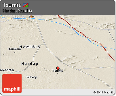 Shaded Relief Panoramic Map of Tsumis