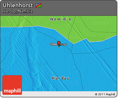 Political 3D Map of Uhlenhorst