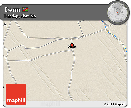 Shaded Relief 3D Map of Derm