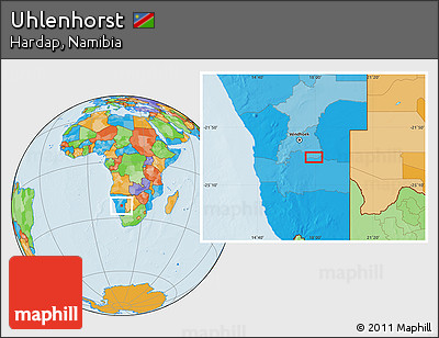Political Location Map of Uhlenhorst