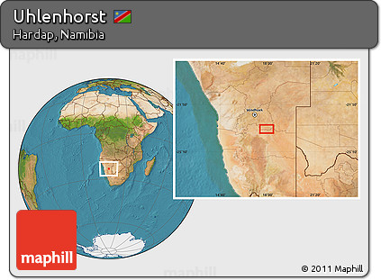 Satellite Location Map of Uhlenhorst