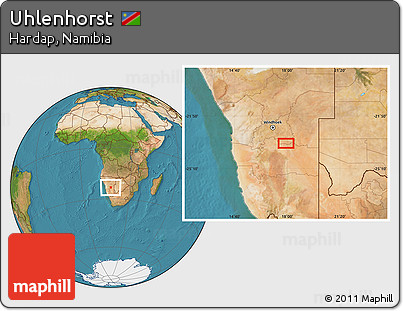 Satellite Location Map of Uhlenhorst