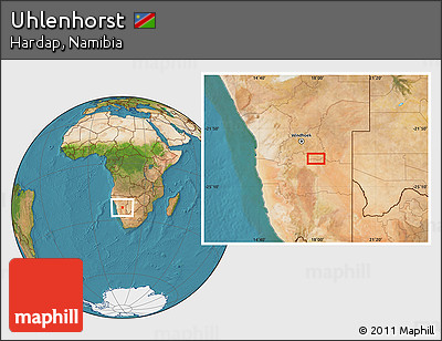 Satellite Location Map of Uhlenhorst