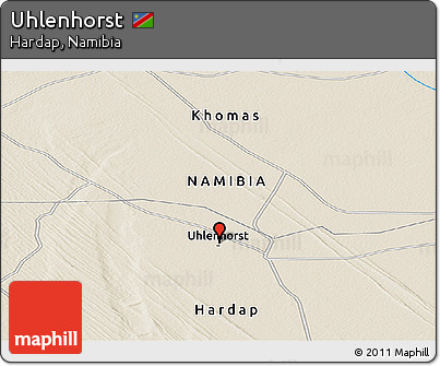 Shaded Relief Panoramic Map of Uhlenhorst