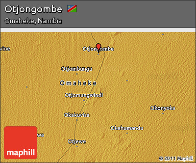 Physical 3D Map of Otjongombe
