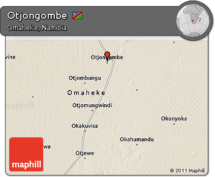 Shaded Relief 3D Map of Otjongombe