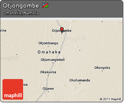 Shaded Relief 3D Map of Otjongombe