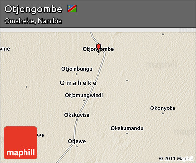 Shaded Relief 3D Map of Otjongombe