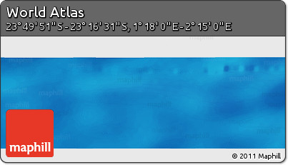 Physical Panoramic Map of the Area around 23° 33' 11" S, 1° 46' 29" E
