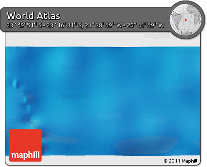 Shaded Relief 3D Map of the Area around 23° 33' 11" S, 21° 10' 29" W