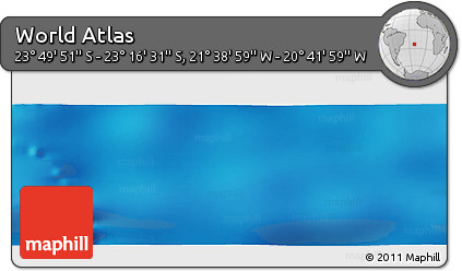 Physical Panoramic Map of the Area around 23° 33' 11" S, 21° 10' 29" W