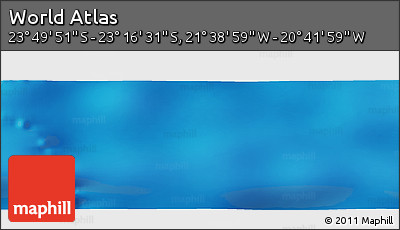 Physical Panoramic Map of the Area around 23° 33' 11" S, 21° 10' 29" W