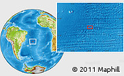 Physical Location Map of the area around 23° 33' 11" S, 25° 25' 29" W