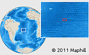 Shaded Relief Location Map of the area around 23° 33' 11" S, 25° 25' 29" W