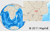 Shaded Relief Location Map of Ga-Kgapane