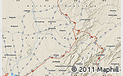 Shaded Relief Map of the area around 23° 33' 11" S, 29° 49' 30" E