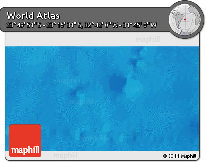 Physical 3D Map of the Area around 23° 33' 11" S, 32° 13' 30" W